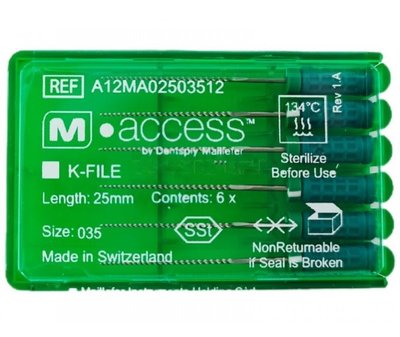 K-File m-access (035 RA25мм) Dentsply Sirona ендо-файл для очищення каналу A12MA02503512 фото