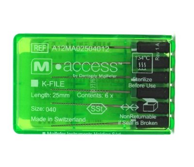 K-File m-access (040 RA25мм) Dentsply Sirona ендо-файл для очищення каналу A12MA02504012 фото