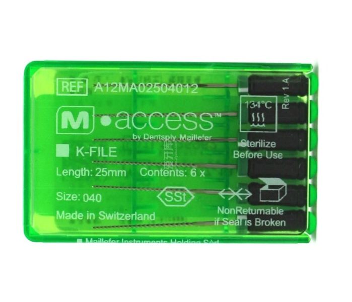 K-File m-access (040 RA25мм) Dentsply Sirona ендо-файл для очищення каналу A12MA02504012 фото