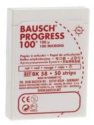 Progress ВК58 100µm (50 смужок) Bausch артикуляційний папір BK58 фото