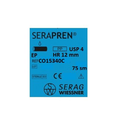 Serapren CO 15340C Serag Wiessner поліпропілен (4/0-75см-HR-12мм) 10 шт. CO15340C фото