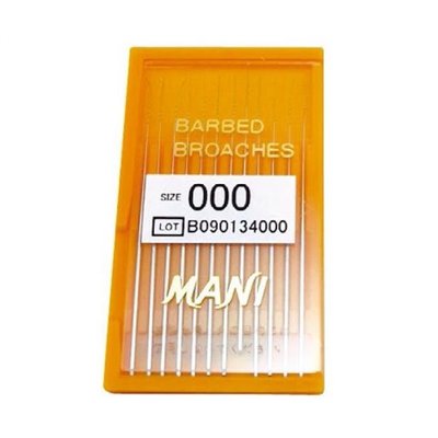 Barbed Broaches (000 - L52мм Ø 0,3мм - 12 шт.) MANI пульпоекстрактори ручні BB000 фото