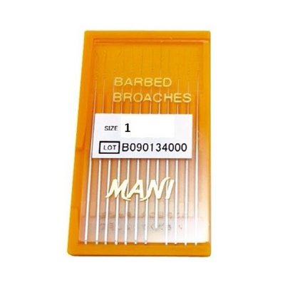 Barbed Broaches (1 - L52мм Ø 0,5мм - 12 шт.) MANI пульпоекстрактори ручні BB1 фото