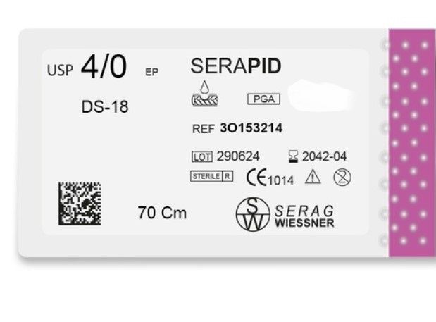 Serapid 3O 153214 мультифіламент (4/0-70 см-DS-18мм) 10 шт. Serag Wiessner 3O153214 фото