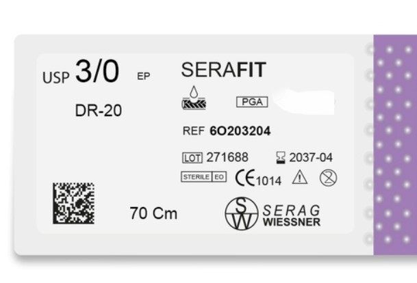 Serafit 6O 203204 мультифіламент (3/0-70см-HS-20мм) 10 шт. Serag Wiessner 6O203204 фото
