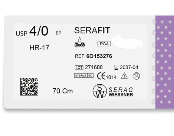 Serafit 6O 153276 мультифіламент (4/0-70см-HR-17мм) 10 шт. Serag Wiessner 6O153276 фото