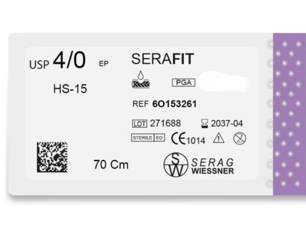 Serafit 6O 153261 мультифіламент (4/0-70см-DR-15мм) 10 шт. Serag Wiessner 6O153261 фото