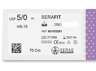 Serafit 6O 103261 мультифіламент (5/0-70см-DR-15мм) 10 шт. Serag Wiessner 6O103261 фото