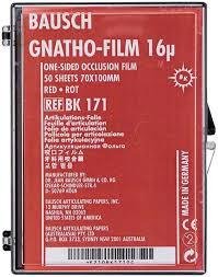 Gnatho-Film ВК171 16µm (50 листів 70х100мм одностороння) Bausch оклюзійна плівка BK171 фото