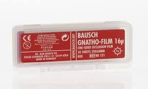 Gnatho-Film ВК121 16µm (50 листів 20х60мм одностороння) Bausch оклюзійна плівка BK121 фото