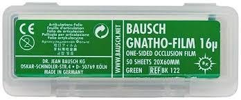 Gnatho-Film ВК122 16µm (50 листів 20х60мм одностороння) Bausch оклюзійна плівка BK122 фото