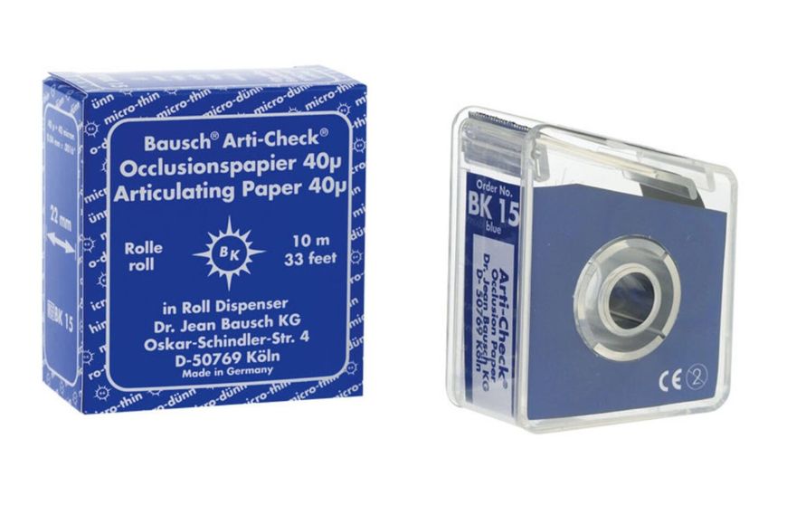 Arti-Check ВК15 40µm (ролик 10м х 22мм) Bausch оклюзійний папір ВК15  фото