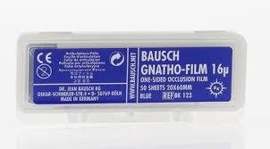 Gnatho-Film ВК123 16µm (50 листів 20х60мм одностороня) Bausch оклюзійна плівка BK123 фото