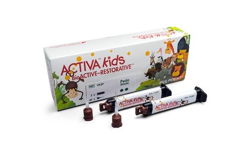 Activa Kids BioActive refill Opaque White (2х8г) PulpDent біоцемент дитячий VK2P фото