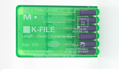 K-File m-access (010 RA25мм) Dentsply Sirona ендо-файл для очищення каналу A12MA02501012 фото