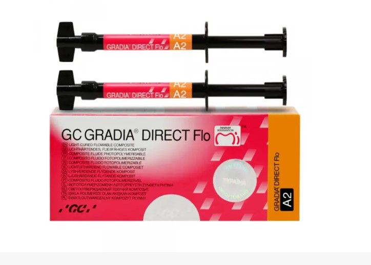 Gradia Direct Flo А2 (2х1,5г) GC мікрогібрид низької текучості 003442 фото