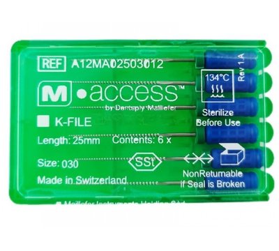 K-File m-access (030 RA25мм) Dentsply Sirona ендо-файл для очищення каналу A12MA02503012 фото